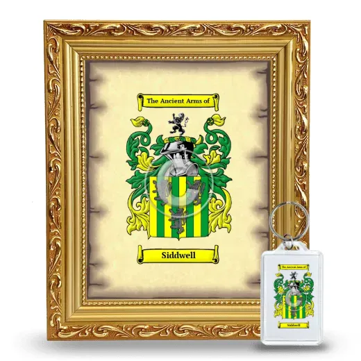 Siddwell Framed Coat of Arms and Keychain - Gold