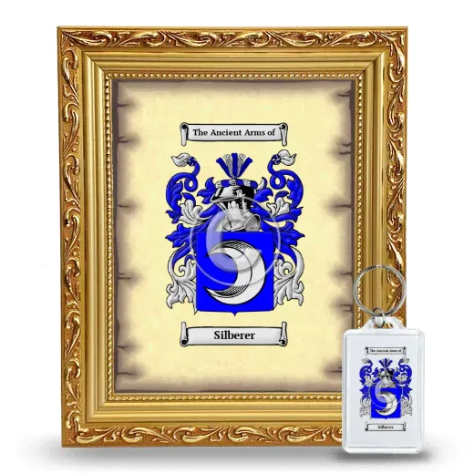 Silberer Framed Coat of Arms and Keychain - Gold