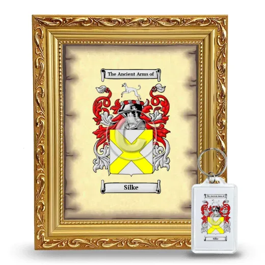 Silke Framed Coat of Arms and Keychain - Gold