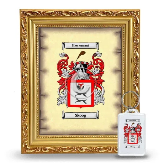 Skoog Framed Coat of Arms and Keychain - Gold
