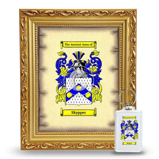 Skypper Framed Coat of Arms and Keychain - Gold