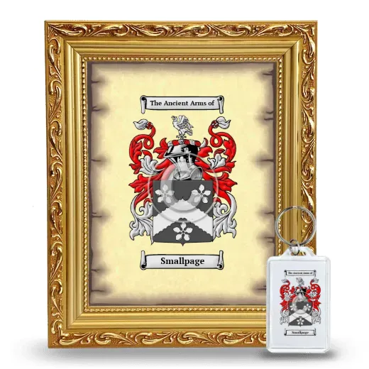 Smallpage Framed Coat of Arms and Keychain - Gold