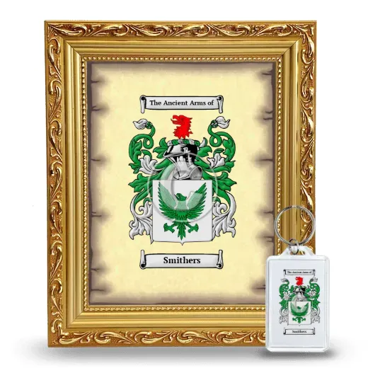 Smithers Framed Coat of Arms and Keychain - Gold