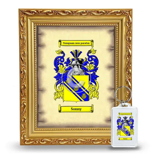 Sonny Framed Coat of Arms and Keychain - Gold