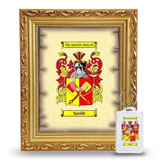 Spaide Framed Coat of Arms and Keychain - Gold
