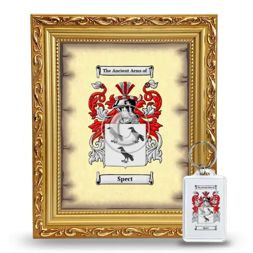 Spect Framed Coat of Arms and Keychain - Gold