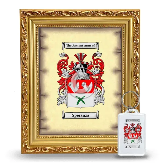 Speranza Framed Coat of Arms and Keychain - Gold