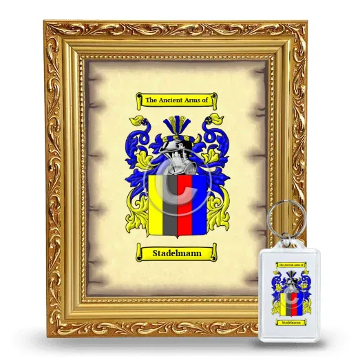 Stadelmann Framed Coat of Arms and Keychain - Gold