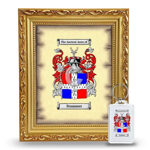 Stammer Framed Coat of Arms and Keychain - Gold