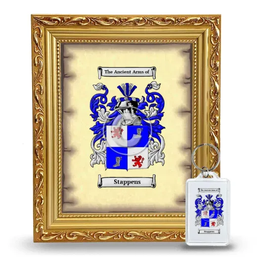 Stappens Framed Coat of Arms and Keychain - Gold