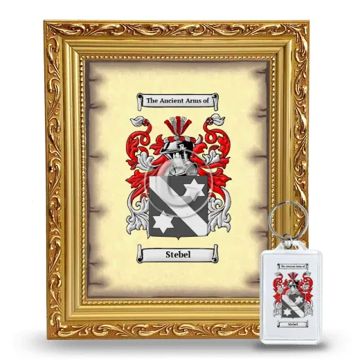 Stebel Framed Coat of Arms and Keychain - Gold