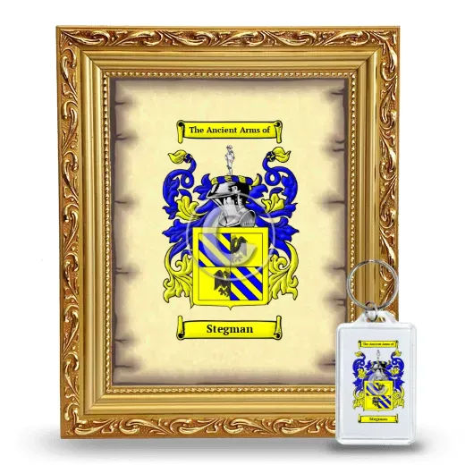 Stegman Framed Coat of Arms and Keychain - Gold