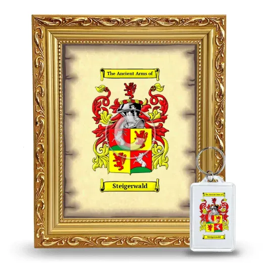 Steigerwald Framed Coat of Arms and Keychain - Gold