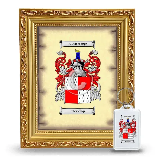 Stendop Framed Coat of Arms and Keychain - Gold
