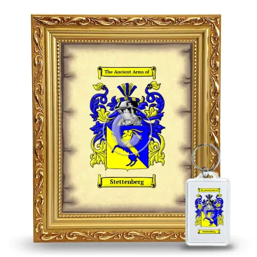 Stettenberg Framed Coat of Arms and Keychain - Gold