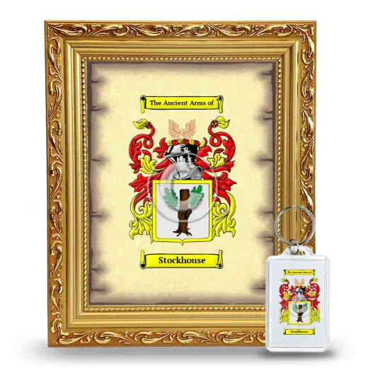 Stockhouse Framed Coat of Arms and Keychain - Gold