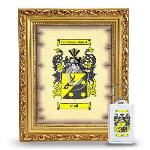 Stoll Framed Coat of Arms and Keychain - Gold