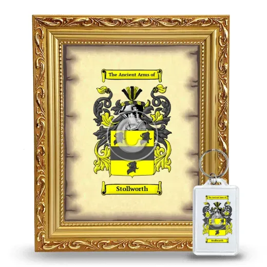 Stollworth Framed Coat of Arms and Keychain - Gold