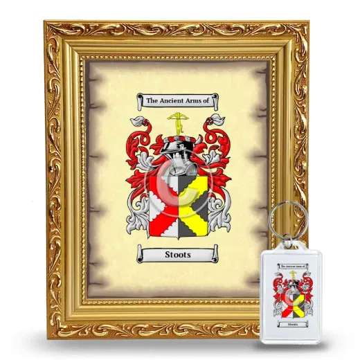 Stoots Framed Coat of Arms and Keychain - Gold