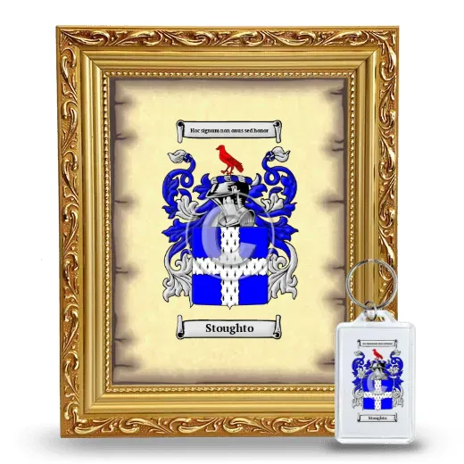 Stoughto Framed Coat of Arms and Keychain - Gold
