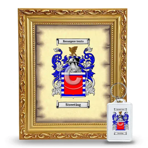 Streeting Framed Coat of Arms and Keychain - Gold