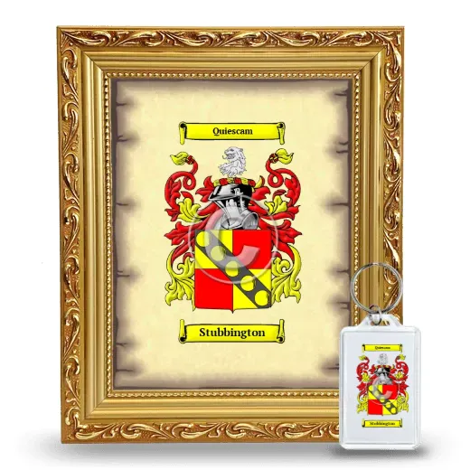 Stubbington Framed Coat of Arms and Keychain - Gold