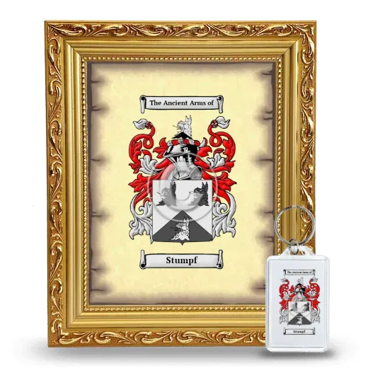 Stumpf Framed Coat of Arms and Keychain - Gold
