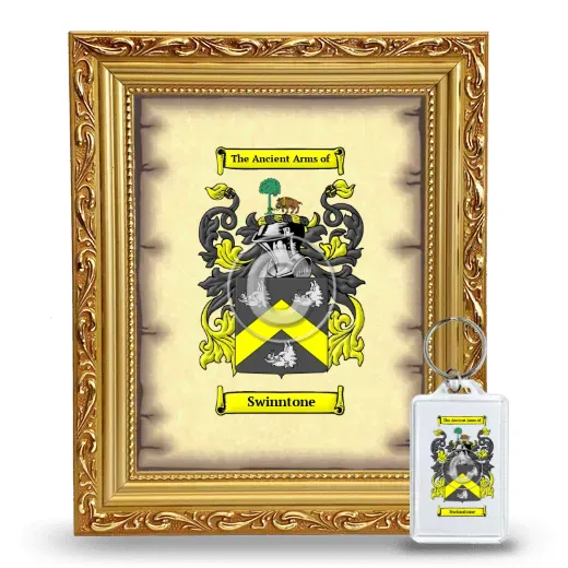 Swinntone Framed Coat of Arms and Keychain - Gold