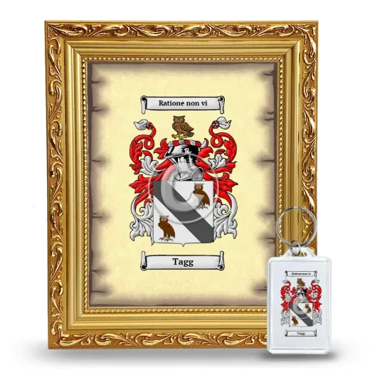 Tagg Framed Coat of Arms and Keychain - Gold