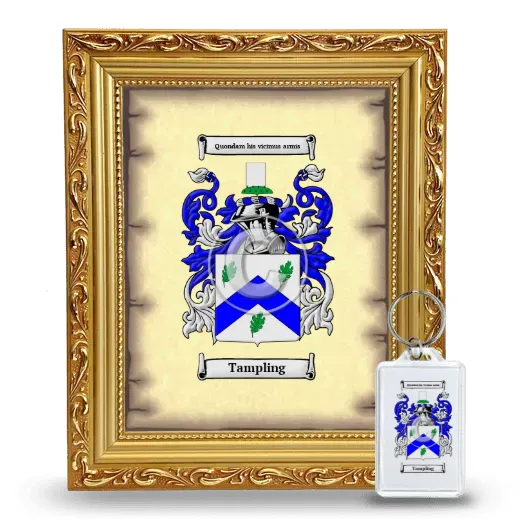 Tampling Framed Coat of Arms and Keychain - Gold