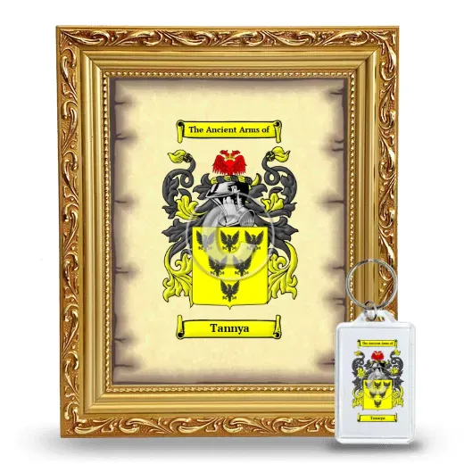 Tannya Framed Coat of Arms and Keychain - Gold