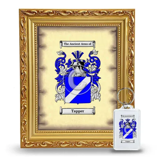 Tapper Framed Coat of Arms and Keychain - Gold