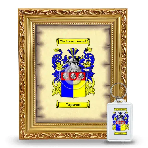 Tapscott Framed Coat of Arms and Keychain - Gold