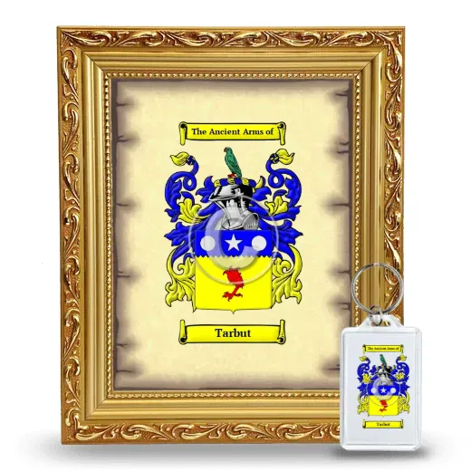 Tarbut Framed Coat of Arms and Keychain - Gold