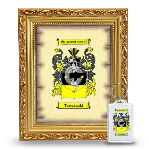 Tarczewski Framed Coat of Arms and Keychain - Gold