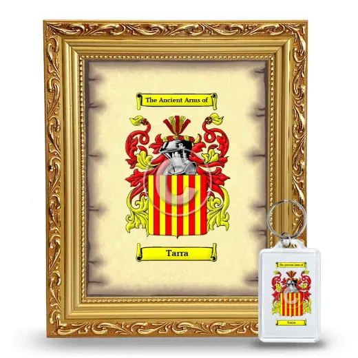 Tarra Framed Coat of Arms and Keychain - Gold