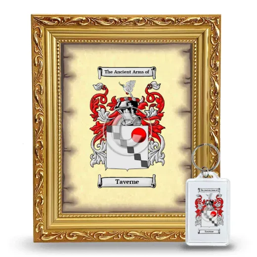 Taverne Framed Coat of Arms and Keychain - Gold
