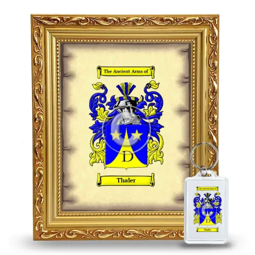 Thaler Framed Coat of Arms and Keychain - Gold