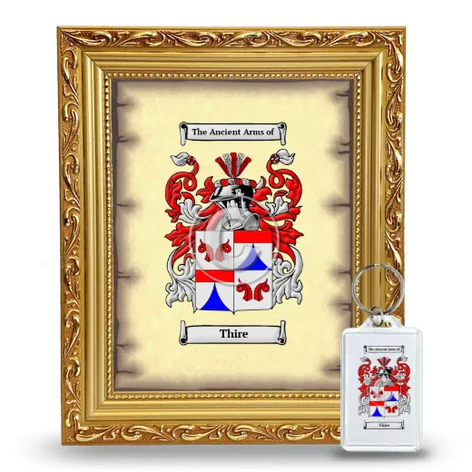 Thire Framed Coat of Arms and Keychain - Gold