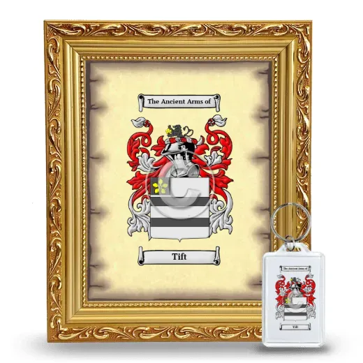 Tift Framed Coat of Arms and Keychain - Gold