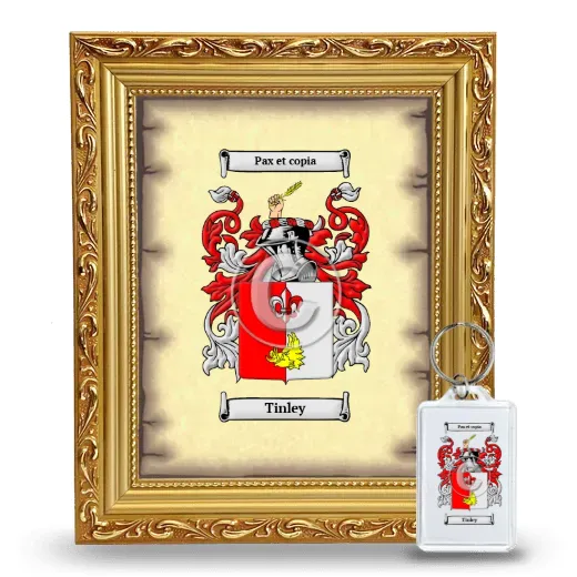 Tinley Framed Coat of Arms and Keychain - Gold
