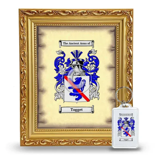 Togget Framed Coat of Arms and Keychain - Gold