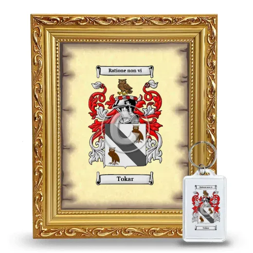 Tokar Framed Coat of Arms and Keychain - Gold