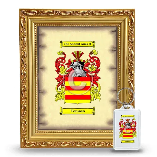 Tomaso Framed Coat of Arms and Keychain - Gold