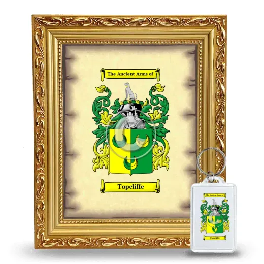 Topcliffe Framed Coat of Arms and Keychain - Gold