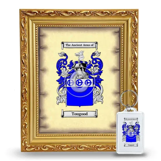 Tougood Framed Coat of Arms and Keychain - Gold