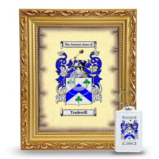 Tradewill Framed Coat of Arms and Keychain - Gold