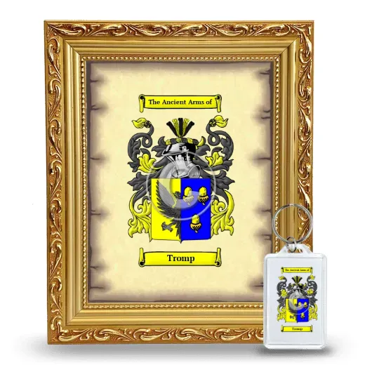 Tromp Framed Coat of Arms and Keychain - Gold