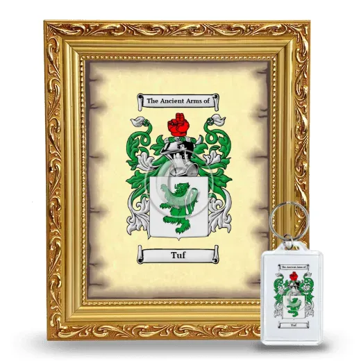 Tuf Framed Coat of Arms and Keychain - Gold