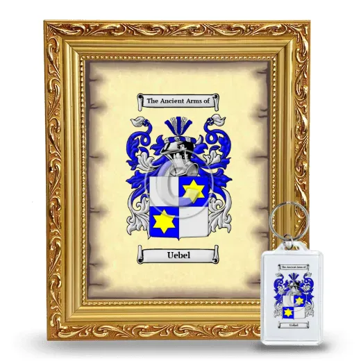 Uebel Framed Coat of Arms and Keychain - Gold